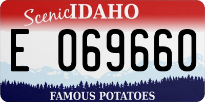 ID license plate E069660