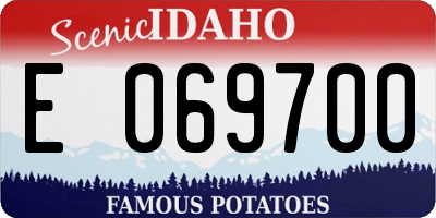 ID license plate E069700