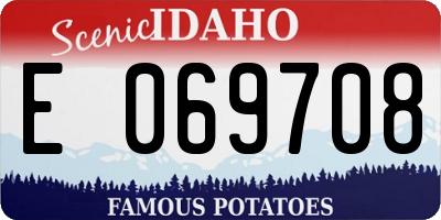 ID license plate E069708