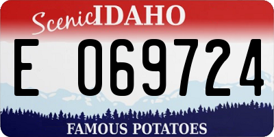 ID license plate E069724