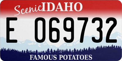 ID license plate E069732