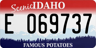 ID license plate E069737