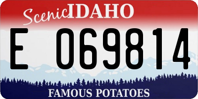 ID license plate E069814