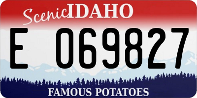 ID license plate E069827