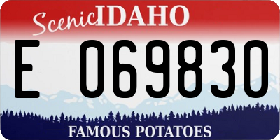 ID license plate E069830