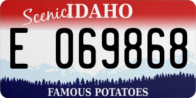 ID license plate E069868