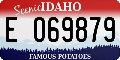 ID license plate E069879