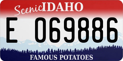 ID license plate E069886