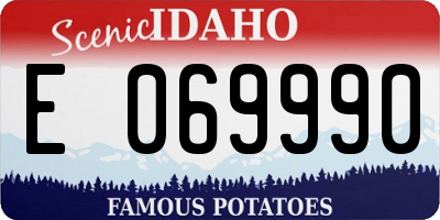 ID license plate E069990
