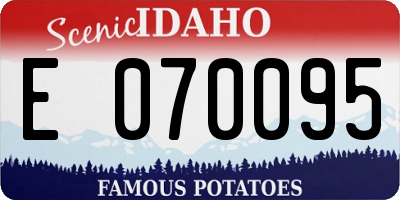 ID license plate E070095