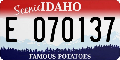 ID license plate E070137