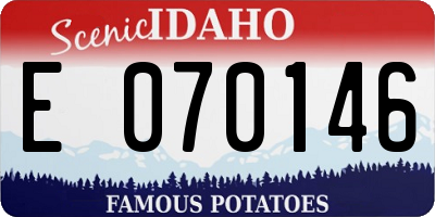 ID license plate E070146
