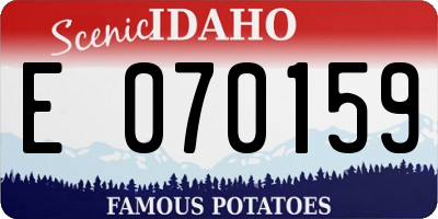 ID license plate E070159