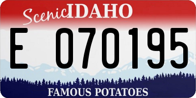 ID license plate E070195