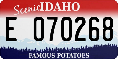 ID license plate E070268