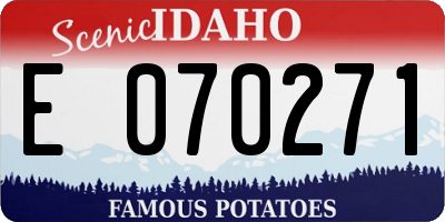 ID license plate E070271