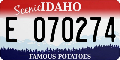 ID license plate E070274