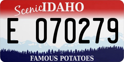 ID license plate E070279