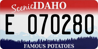 ID license plate E070280