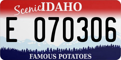 ID license plate E070306