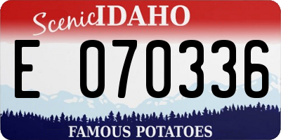 ID license plate E070336