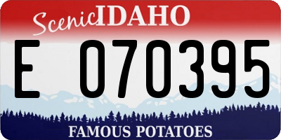 ID license plate E070395