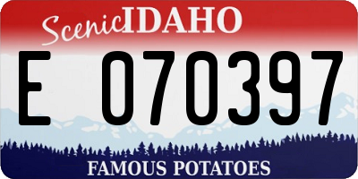 ID license plate E070397