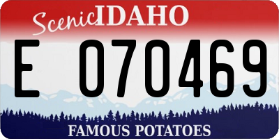 ID license plate E070469