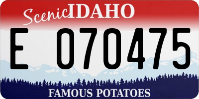 ID license plate E070475