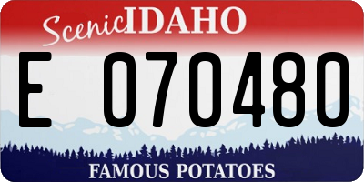 ID license plate E070480