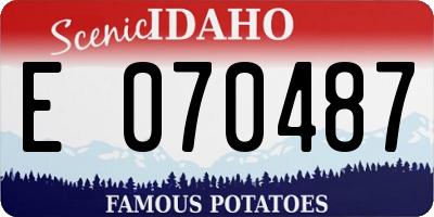 ID license plate E070487