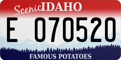 ID license plate E070520
