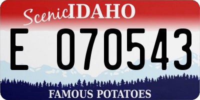 ID license plate E070543