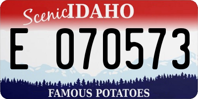 ID license plate E070573