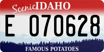 ID license plate E070628