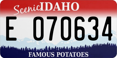 ID license plate E070634