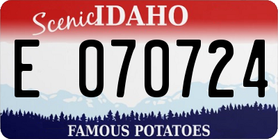 ID license plate E070724