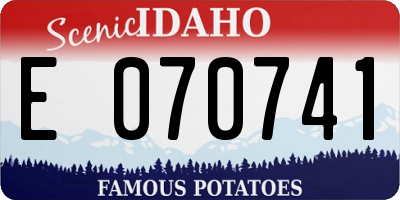 ID license plate E070741