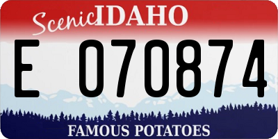 ID license plate E070874