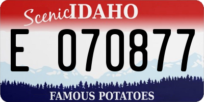 ID license plate E070877