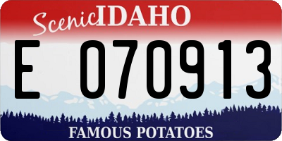 ID license plate E070913