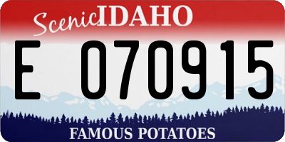 ID license plate E070915