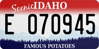 ID license plate E070945