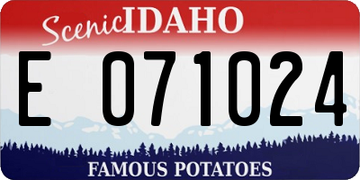 ID license plate E071024