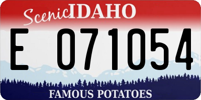ID license plate E071054