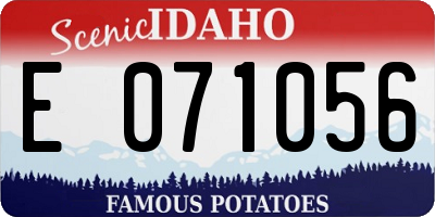 ID license plate E071056