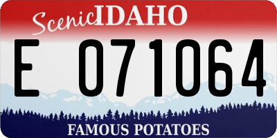 ID license plate E071064