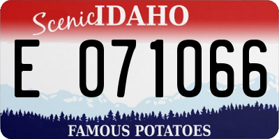 ID license plate E071066