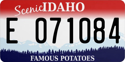 ID license plate E071084