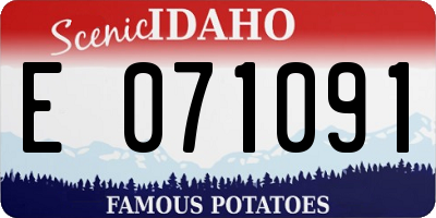 ID license plate E071091